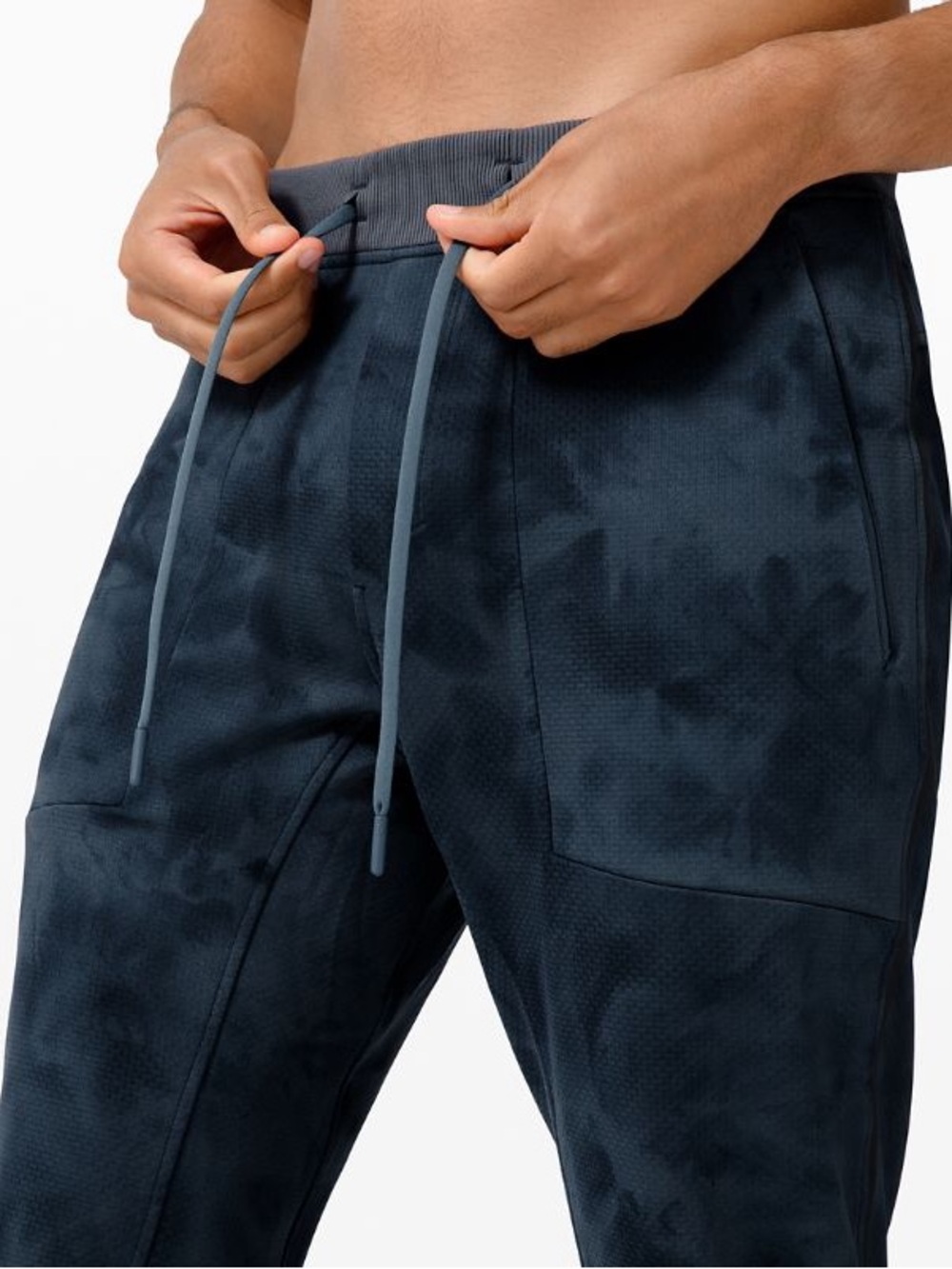Lululemon Men’s Textured Tech Pant 29" Diamond Dye Iron Blue True Navy Size XL - Picture 3 of 9